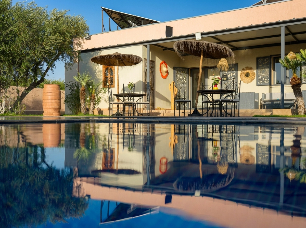 Villa Poolside Lounge Area