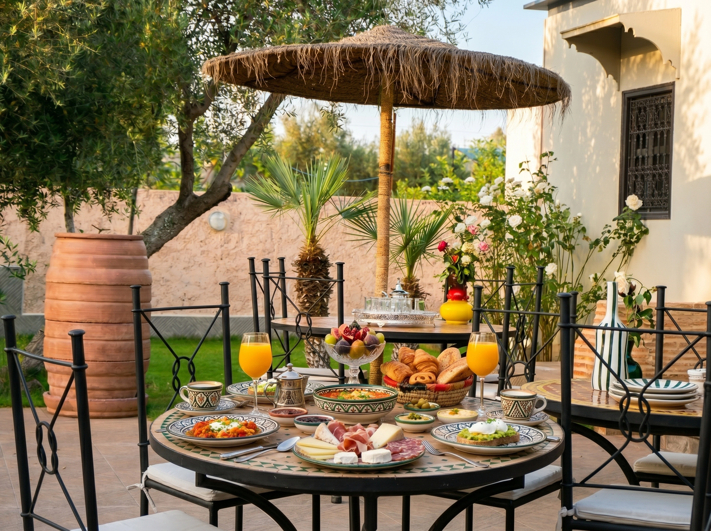 Morning Brunch Setting outdoors
