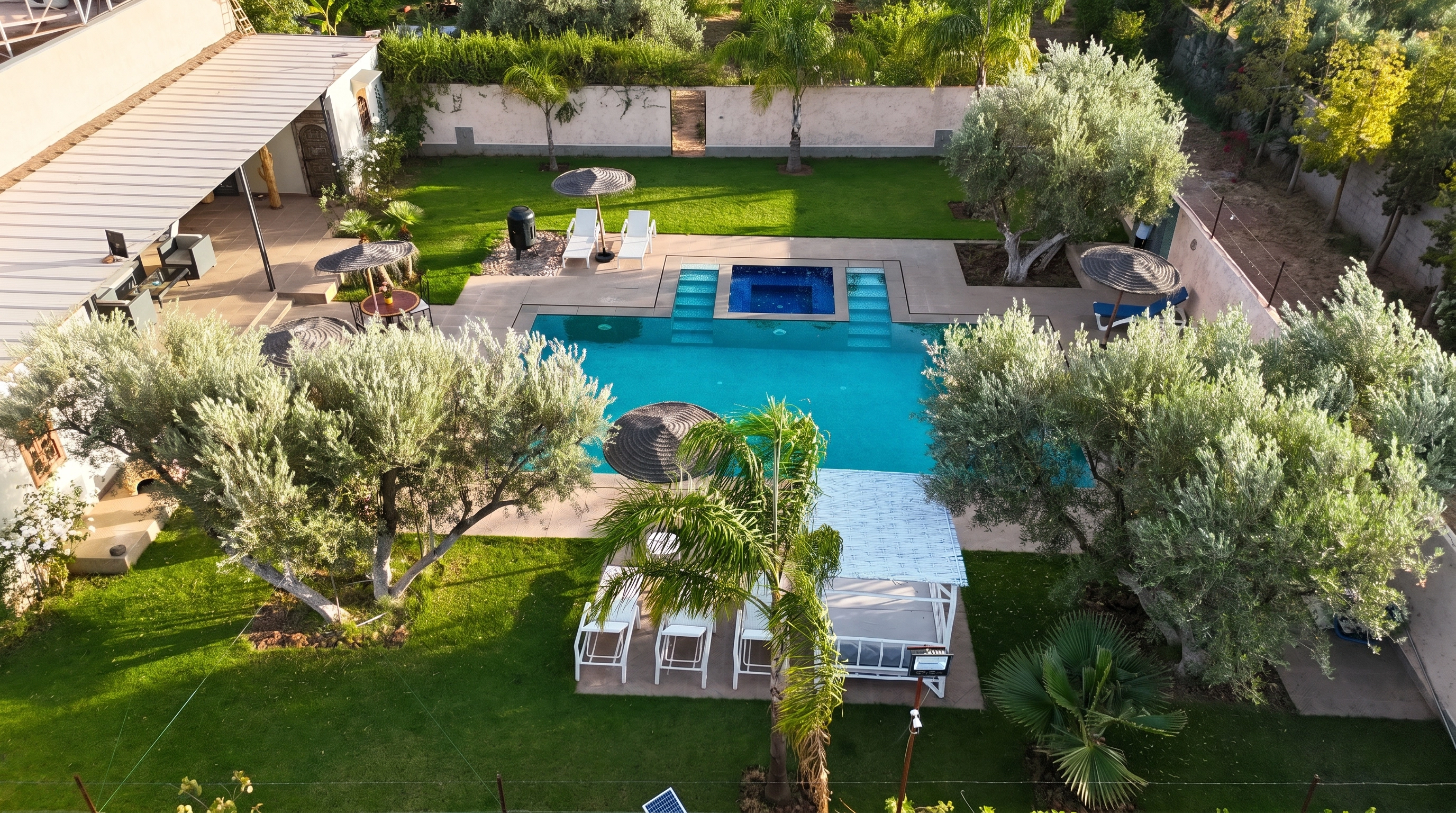Villa Aerial Drone View